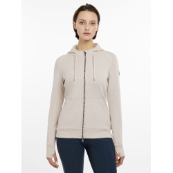 LeMieux Tabi Tech Damen-Kapuzenjacke mit Reißverschluss Stein