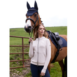 LeMieux Tabi Tech Damen-Kapuzenjacke mit Reißverschluss Stein Grau