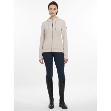 LeMieux Tabi Tech Damen-Kapuzenjacke mit Reißverschluss Stein LeMieux Tabi Tech Damen-Kapuzenjacke mit Reißverschluss Stein
