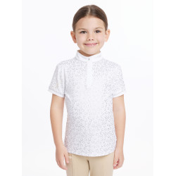 Wettkampf-Poloshirt Mini Bella LeMieux Weiß / Hufeisen