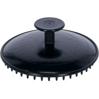 Striegel Covalliero mit Gummipicots Schwarz