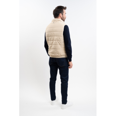 Ärmellose Weste Boston Harcour Herren Leinen Beige