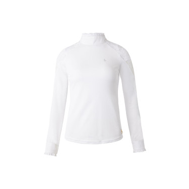 Wettkampf-Poloshirt aus Spitze mit langen Ärmeln Sylvie Horze Wettkampf-Poloshirt aus Spitze mit langen Ärmeln Sylvie Horze