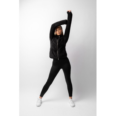 Teddybär-Fleecejacke Merida Horze Damen Schwarz Teddybär-Fleecejacke Merida Horze Damen Schwarz