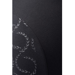 Damen-Reitleggings Gillian Horze mit hohem Bund und Vollbesatz aus Silikon Schwarz