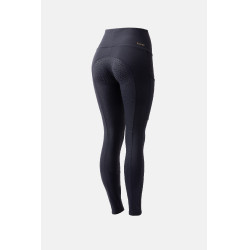 Horze Mathilde Silikon-Vollbesatz Damen Reitleggings Dunkelmarineblau