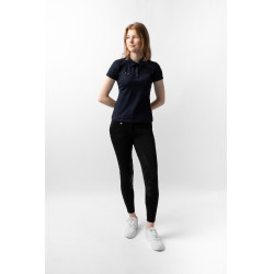 Funktionelles Damen-Kurzarm-Poloshirt Denise Horze Dunkelmarineblau Funktionelles Damen-Kurzarm-Poloshirt Denise Horze Dunkelmarineblau