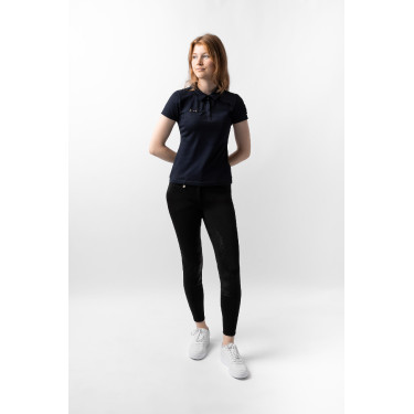 Funktionelles Damen-Kurzarm-Poloshirt Denise Horze Dunkelmarineblau Funktionelles Damen-Kurzarm-Poloshirt Denise Horze Dunkelmarineblau