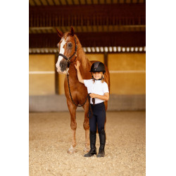 Reithose mit Vollbesatz und Silikon Madison Kinder Horze Dunkelmarineblau