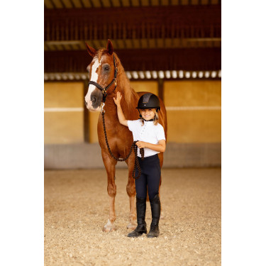 Reithose mit Vollbesatz und Silikon Madison Kinder Horze Dunkelmarineblau