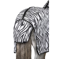 Fliegendecke Horze Defender mit Bauchlatz Zebra Motive Fliegendecke Horze Defender mit Bauchlatz Zebra Motive