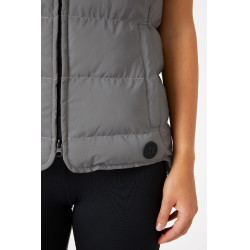 Steppweste ohne Ärmel reflektierend Horze Damen Reflektierendes Silber