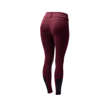 Reithose Horze Evelyn Vollbesatz Damen Port Royale Bordeaux