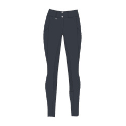 Damen-Vollbesatzreithose Horze Grand Prix Pro Dunkelmarine Blau