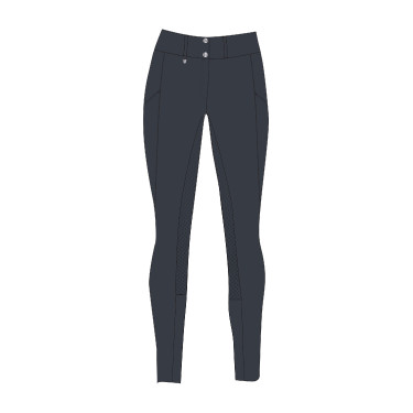 Damen-Vollbesatzreithose Horze Grand Prix Pro Dunkelmarine Blau