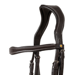 Anatomisches Zaumzeug mit Equestro-Logo Dunkelbraun