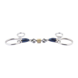 Mors Baucher Jump'In doppelt gebrochen Blue Steel mit Kupferringen