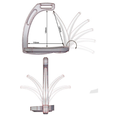 Steigbügel Air Safety System Jin Stirrup Schwarz