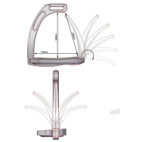 Steigbügel Air Safety System Jin Stirrup Glänzendes Aluminium
