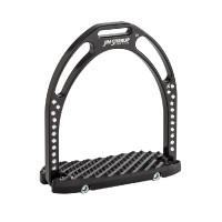 Steigbügel kostbares Aluminium Jin Stirrup Schwarz Strass
