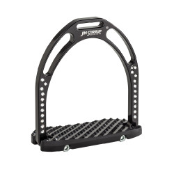 Steigbügel kostbares Aluminium Jin Stirrup Schwarz Strass