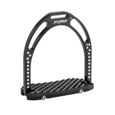 Steigbügel kostbares Aluminium Jin Stirrup Schwarz Strass