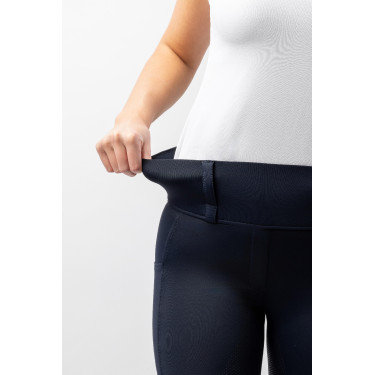 Damen Hybrid Reitleggings Horze Anya Fullgrip Dunkelmarine Blau