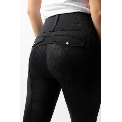 Damen Hybrid Reitleggings Horze Anya Fullgrip Schwarz