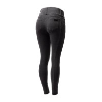 Damenreithose Horze Carolyn Denim Fullgrip Schwarz