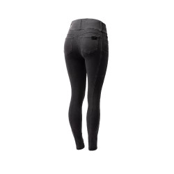 Damenreithose Horze Carolyn Denim Fullgrip Schwarz Damenreithose Horze Carolyn Denim Fullgrip Schwarz