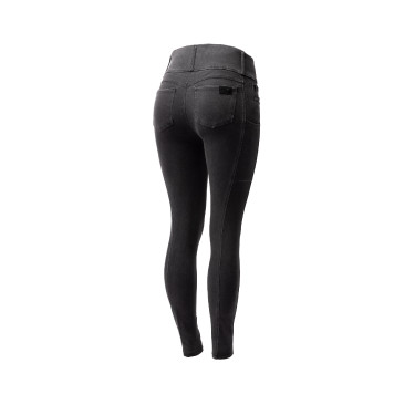 Damenreithose Horze Carolyn Denim Fullgrip Schwarz Damenreithose Horze Carolyn Denim Fullgrip Schwarz