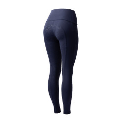 Damen-Reitleggings Gillian Horze mit hohem Bund und Vollbesatz aus Silikon Öffnung Marineblau Damen-Reitleggings Gillian Horze mit hohem Bund und Vollbesatz aus Silikon Öffnung Marineblau