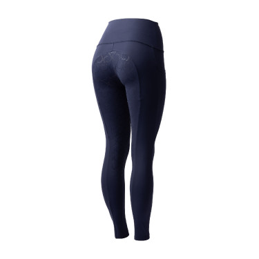 Damen-Reitleggings Gillian Horze mit hohem Bund und Vollbesatz aus Silikon Öffnung Marineblau Damen-Reitleggings Gillian Horze mit hohem Bund und Vollbesatz aus Silikon Öffnung Marineblau