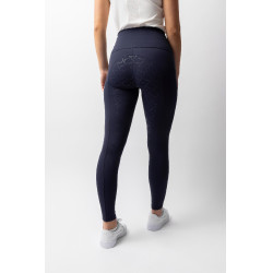Damen-Reitleggings Gillian Horze mit hohem Bund und Vollbesatz aus Silikon Öffnung Marineblau Damen-Reitleggings Gillian Horze mit hohem Bund und Vollbesatz aus Silikon Öffnung Marineblau