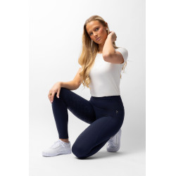 Damen-Reitleggings Gillian Horze mit hohem Bund und Vollbesatz aus Silikon Öffnung Marineblau Damen-Reitleggings Gillian Horze mit hohem Bund und Vollbesatz aus Silikon Öffnung Marineblau