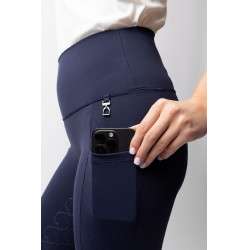 Damen-Reitleggings Gillian Horze mit hohem Bund und Vollbesatz aus Silikon Öffnung Marineblau Damen-Reitleggings Gillian Horze mit hohem Bund und Vollbesatz aus Silikon Öffnung Marineblau
