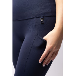 Damen-Reitleggings Gillian Horze mit hohem Bund und Vollbesatz aus Silikon Öffnung Marineblau Damen-Reitleggings Gillian Horze mit hohem Bund und Vollbesatz aus Silikon Öffnung Marineblau