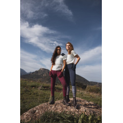 Damen-Reitleggings Gillian Horze mit hohem Bund und Vollbesatz aus Silikon Öffnung Marineblau Damen-Reitleggings Gillian Horze mit hohem Bund und Vollbesatz aus Silikon Öffnung Marineblau