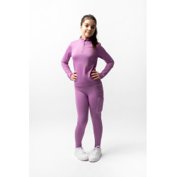 Trainings-T-Shirt Horze Mea Kinder  Lila