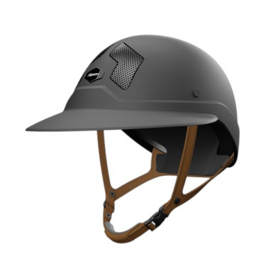 Flex-on Armet-Helm Visier Angel Dark Kinnriemen Braun