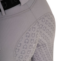 Damenreithose mit Vollbesatz Aria aus technischem Gewebe Equestro Eisgrau