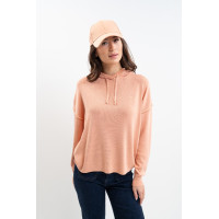 Damen-Kapuzenpullover Plume Harcour Aprikose Orange
