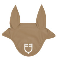 Technische Stoff-Fliegenhaube mit Equestro-Logo Sand / Weiß Beige