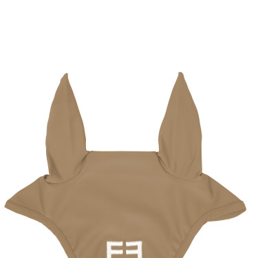 Technische Stoff-Fliegenhaube mit Equestro-Logo Sand / Weiß Beige