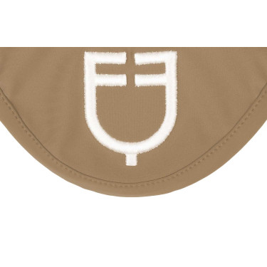 Technische Stoff-Fliegenhaube mit Equestro-Logo Sand / Weiß Beige