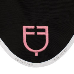Fliegenhaube aus technischem Gewebe mit mehrfarbigem Equestro-Logo Schwarz / Weiß / Ballerina Fliegenhaube aus technischem Gewebe mit mehrfarbigem Equestro-Logo Schwarz / Weiß / Ballerina