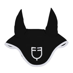 Fliegenhaube aus technischem Gewebe White Line Edition Equestro Schwarz