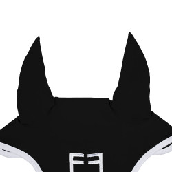 Fliegenhaube aus technischem Gewebe White Line Edition Equestro Schwarz
