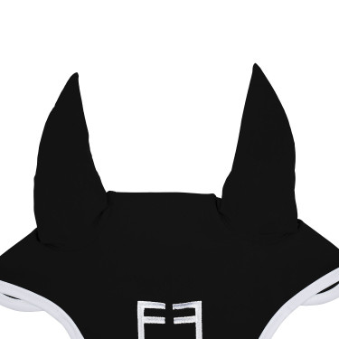 Fliegenhaube aus technischem Gewebe White Line Edition Equestro Schwarz