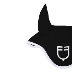 Fliegenhaube aus technischem Gewebe White Line Edition Equestro Schwarz